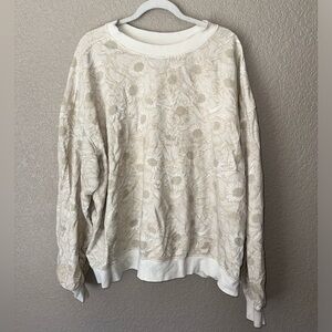 Goodfellow - Off White flower crew neck